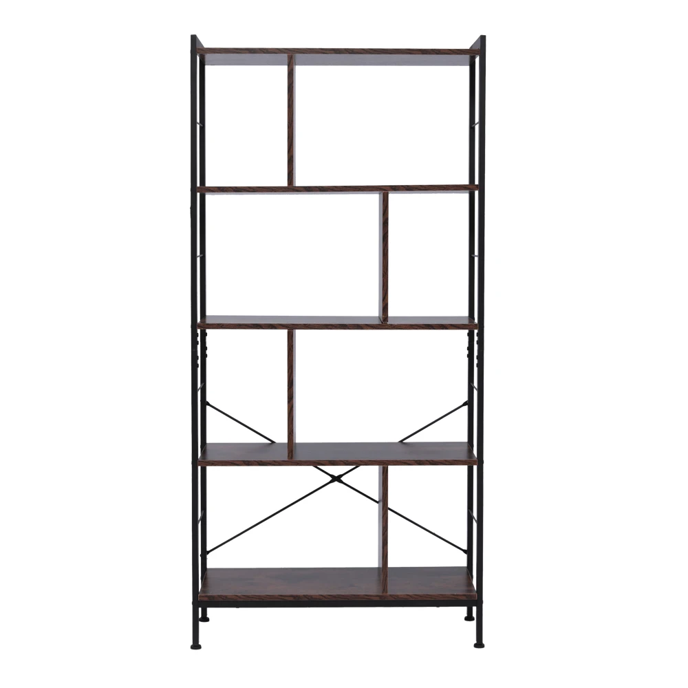 4 Tier Industrial Bookshelf  Floor Standing Storage Rack in Living Room Office Study  Large Storage Space  Shelf Storage