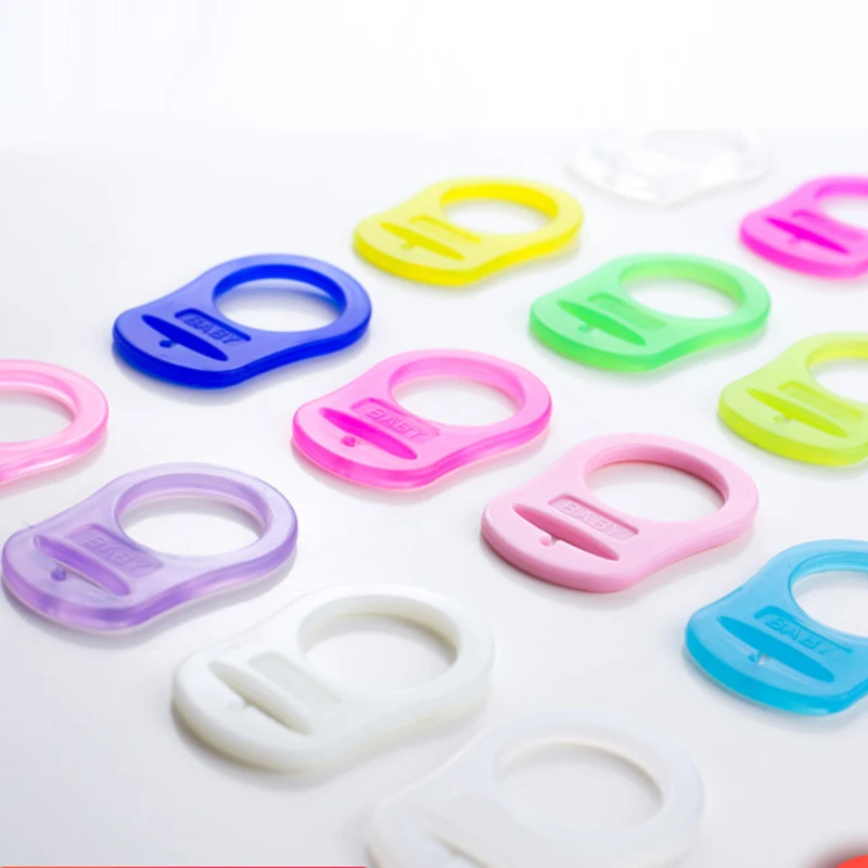 5 Pieces Food Grade Silicone Baby Pacifier Dummy Holder Clip Adapter Ring for MAM Multi Color Infant Newborn Feeding Accessories