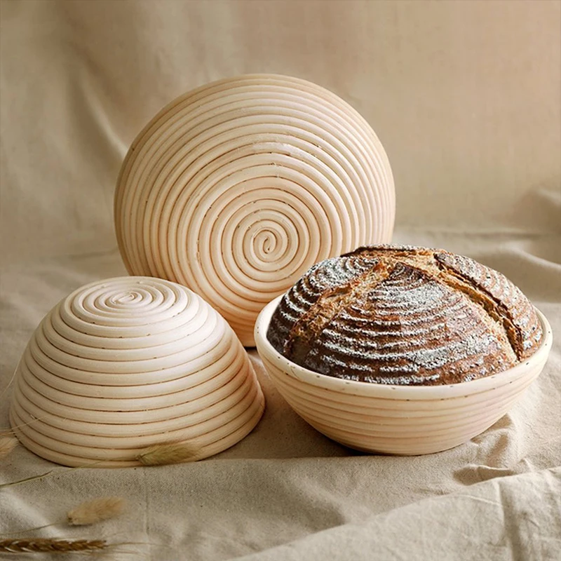 اليدوية البيضاوي الروطان سلة العجين Banneton Brotform الخبز تدقيق إثبات التخمير سلال المطبخ أدوات