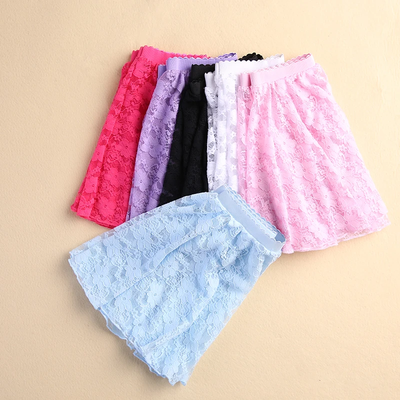 Kids Girls Dance Skirt Girls Clothing Latin Dance Practice Skirt Concise Soft Lace Dancewear Practicing Skirt Baby Girls Clothes