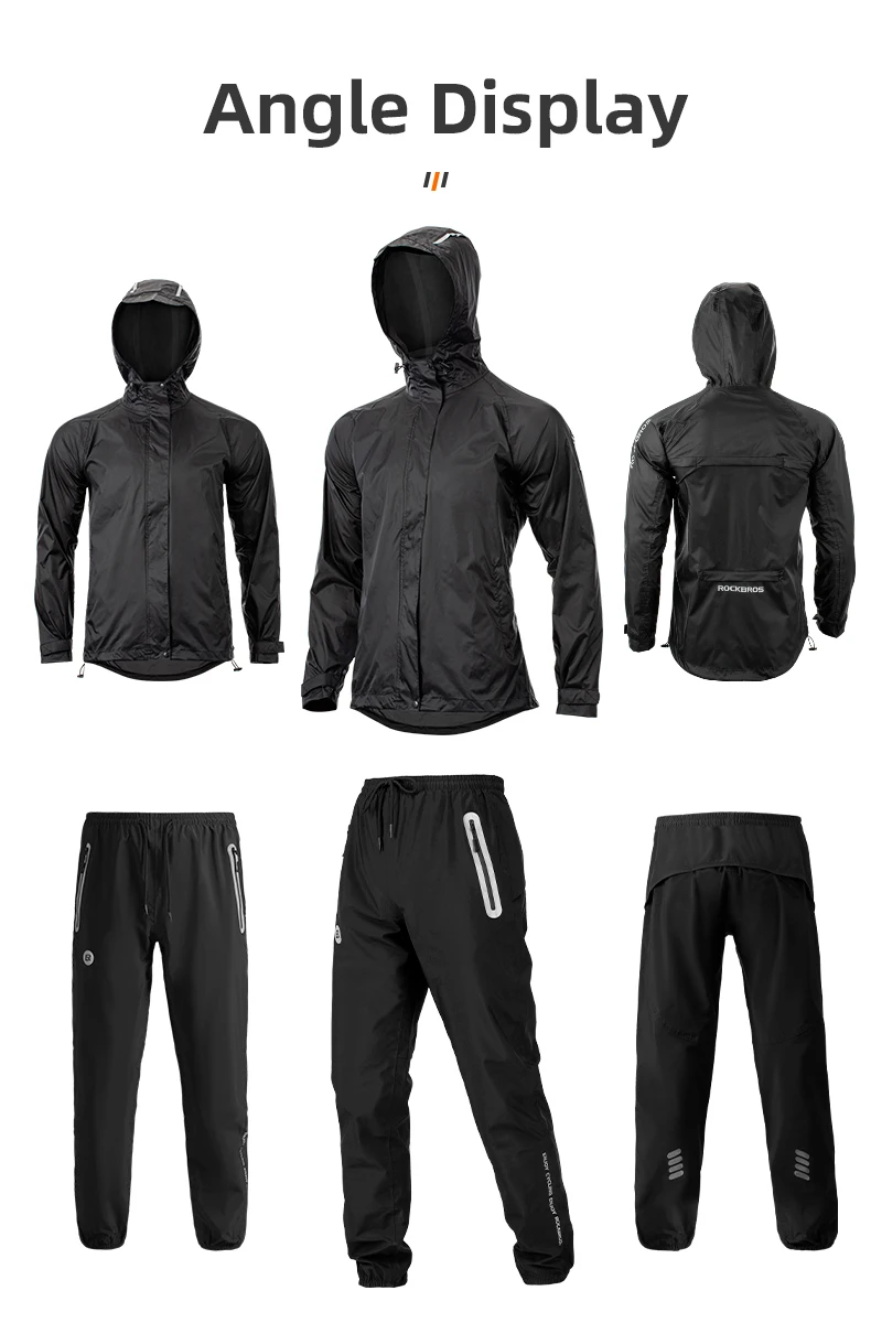 ROCKBROS MTB-Fahrradjacke, wasserdicht, leicht, atmungsaktiv, reflektierend, Fahrradanzüge, winddicht, Jersey, Regenmantel, Fahrradausrüstung – Detail 16