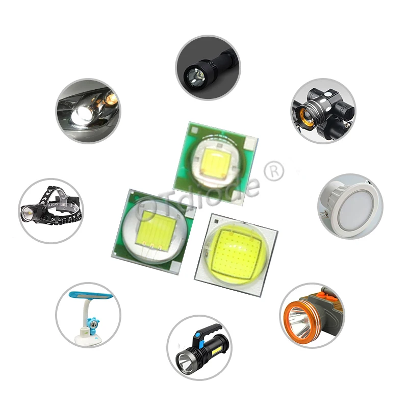 LEDリボンライト,10個,1w,3w,xpe 3.5x3.5mm,5x10w,5x5mm,XML-T6 x ml2 3v