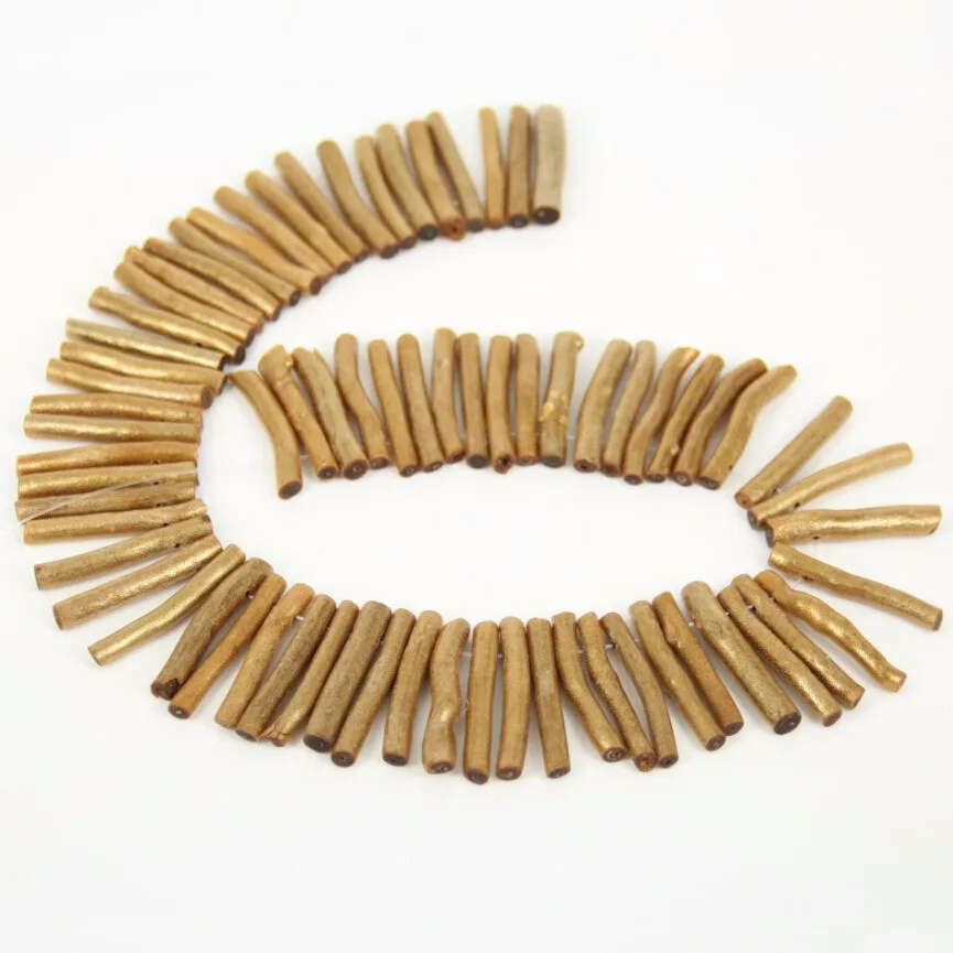APDGG 3-6x38-40mm Top Drilled Golden Coral Double Stick Points Crown Crystal Beads