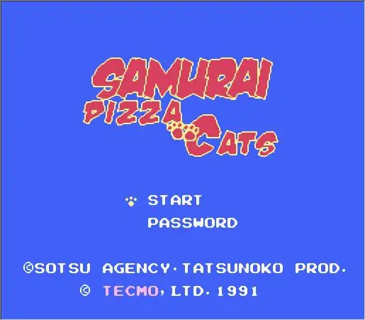 Samurai Pizza Cats Game Cartridge for NES/FC Console