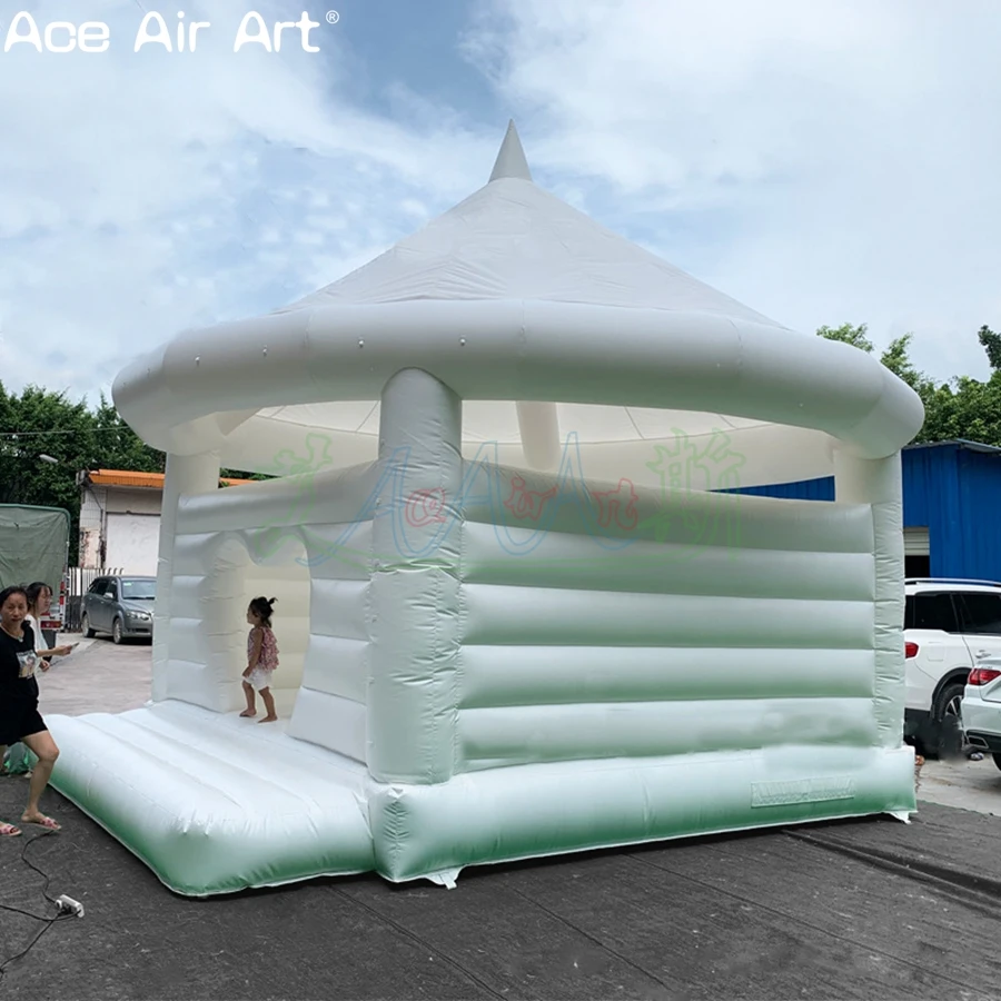 Customized Heart-shaped Inflatable Wedding Bounce House Jumping Pavilion For Outdoor Activities  Made By Ace Air Art