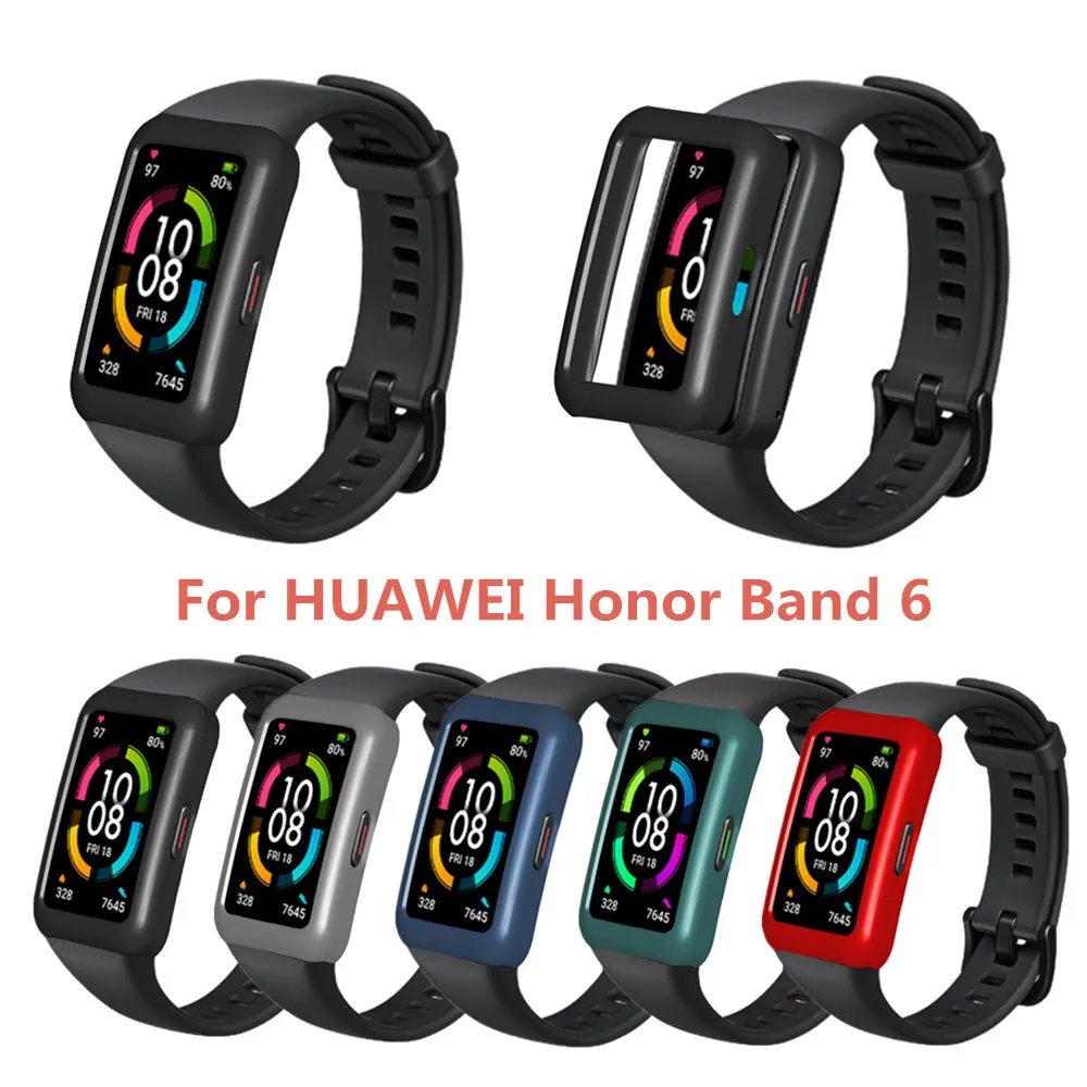 Protector Case For Honor Band 6 Smart Watch Protective Cover PC Edge Frame Bumper Shell For Huawei Honor Band 6 Case Accessories
