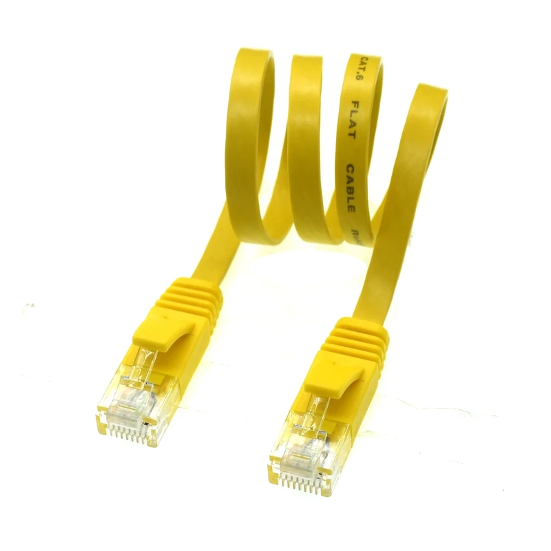 Ethernet Cable Cat6 Lan Flat Cable UTP CAT 6 RJ45 Network Flat Short Cable 10m/1m/3m/5m Patch Cord for Laptop Router PC Computer