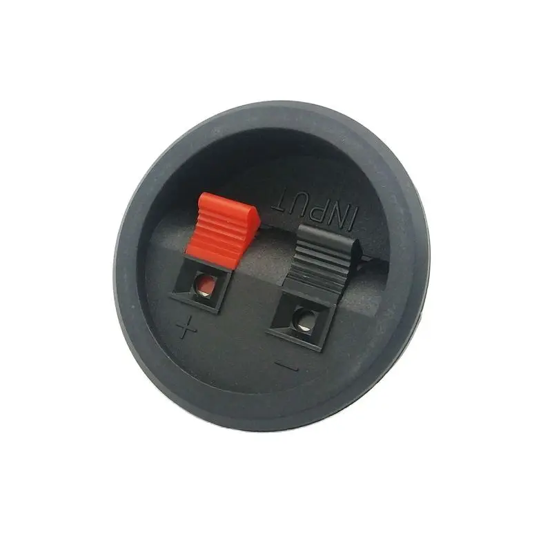 10pcs/lot Red and Black 2 Socket Round Circular Cable Clamp Speaker Wire Clip LED Lamp Test Clip Free Shipping