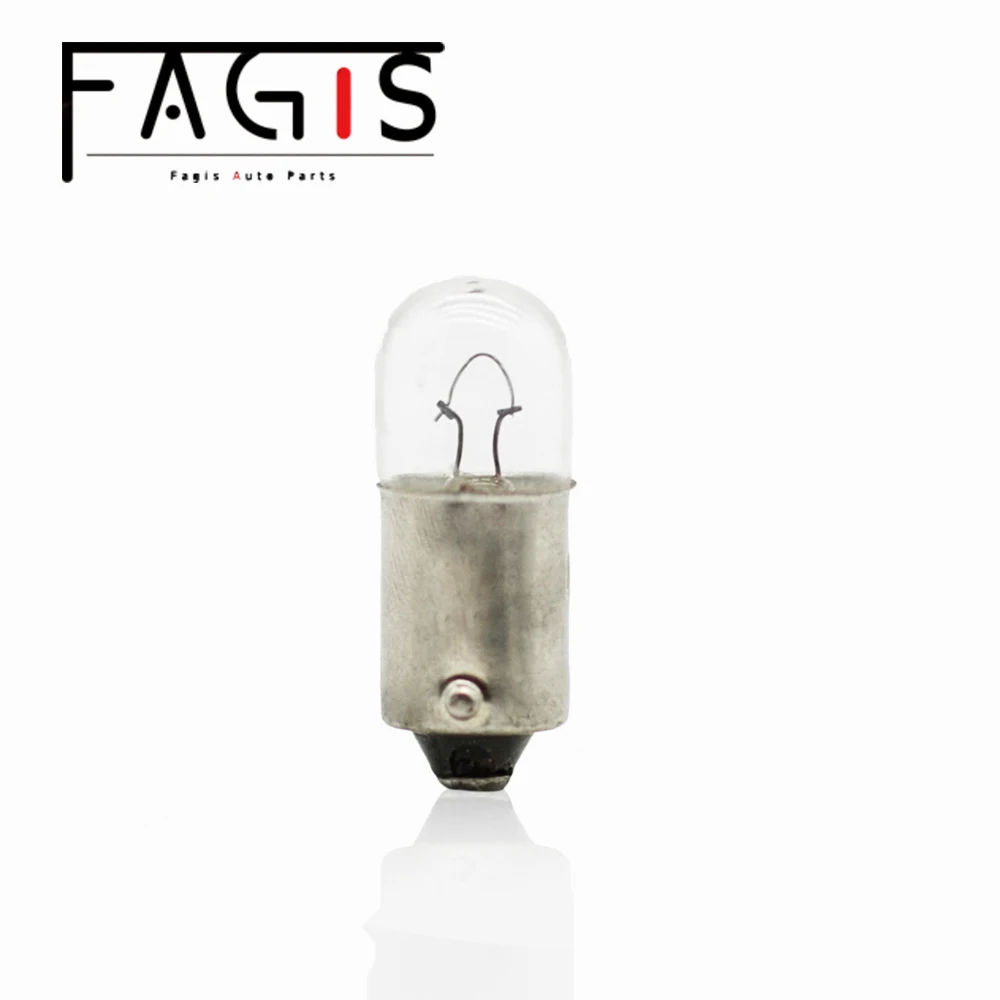 Fagis 10pcs T4W T8.5 Ba9s 12V 4W Original Turn Signal Parking Lights Clearance Lamps Reverse Bulbs Car Halogen Bulb