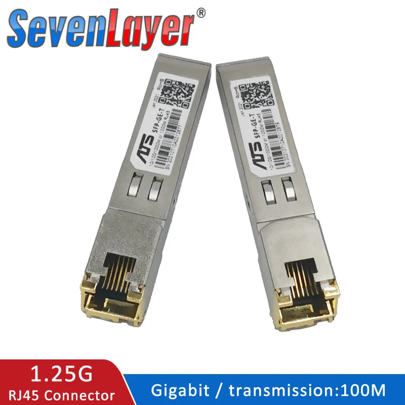 SFP Module RJ45 10/100/1000 Connector SFP Copper RJ45 SFP port Compatible with Cisco/Mikrotik Gigabit Ethernet Switch