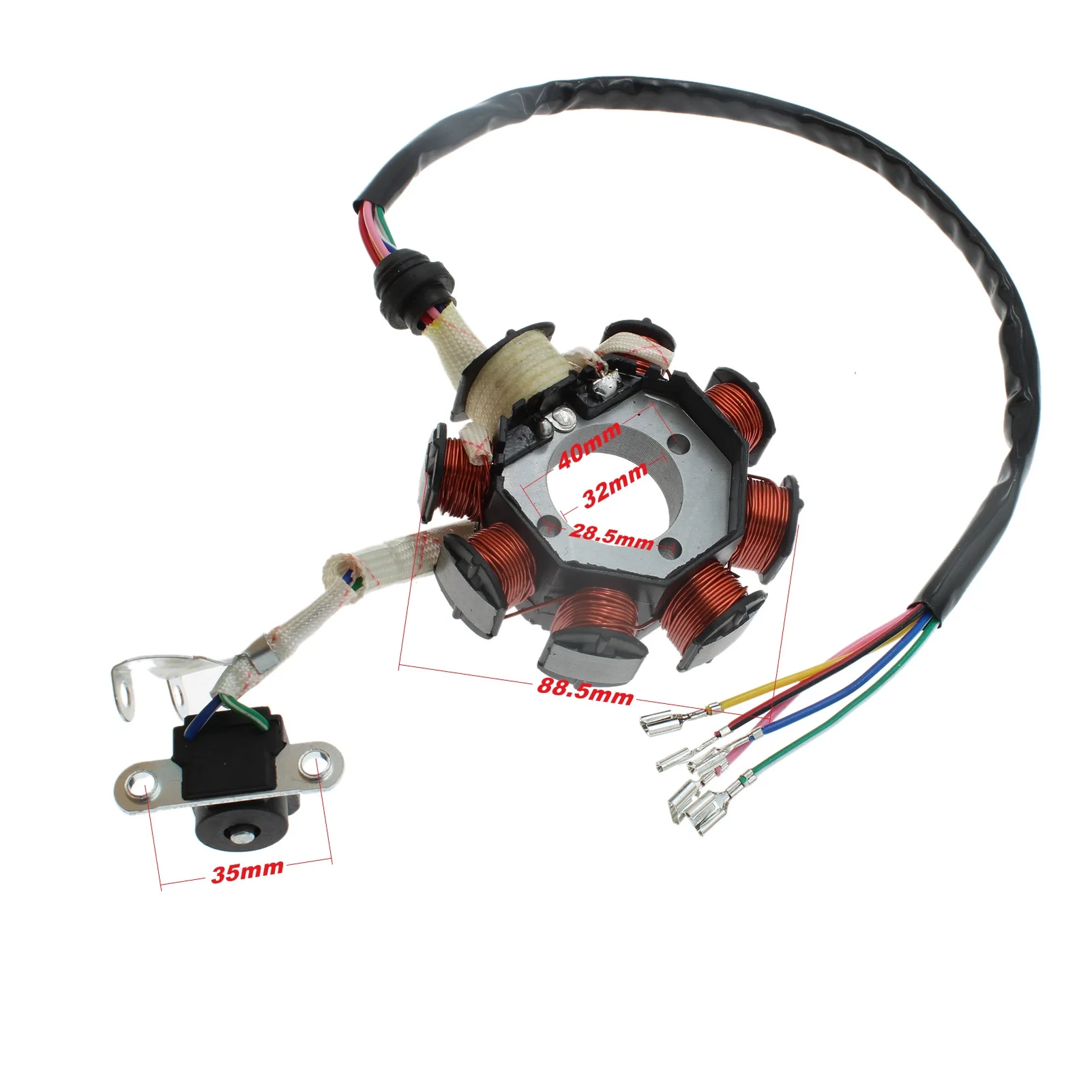 8 Pole  Coil AC Ignition  Magneto Stator Fit For CG 125cc 150cc 250CC Quad ATV  Go Kart Scooter  Dirt Bike