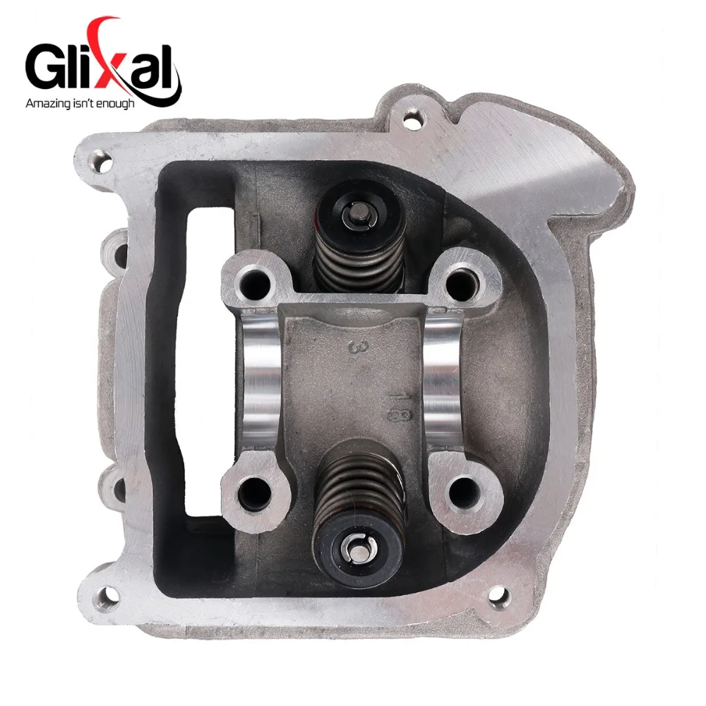 Glixal GY6 100cc Chinese Scooter Engine 50mm Big Bore Cylinder Head Assy for 4T 139QMB 139QMA Roketa ZNEN Moped (69mm valves)