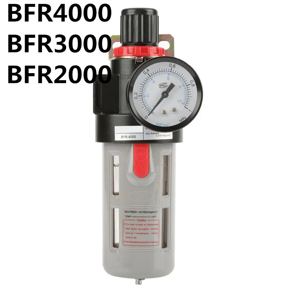 

1PCS BFR2000 1/4 BFR3000 3/8 BFR4000 1/2 Air pump filter pressure reducing valve Oil-water separator Regulator for compressors