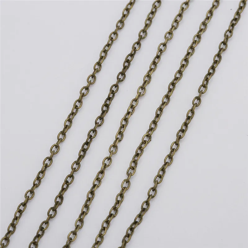 5Meter Breedte 2/2.5/3 Mm Iron Open Link Chains Diy Bulk Lot Kc Goud Kleur Metalen Ketting Lot Ketting Bevindingen Voor Sieraden Maken