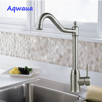 Aqwaua Kitchen Faucet Basin Mixer Hot & Cold Water Tap SUS304 Stainless Steel Swivel Spout Sink Mixer Kitchen Accessories Bags