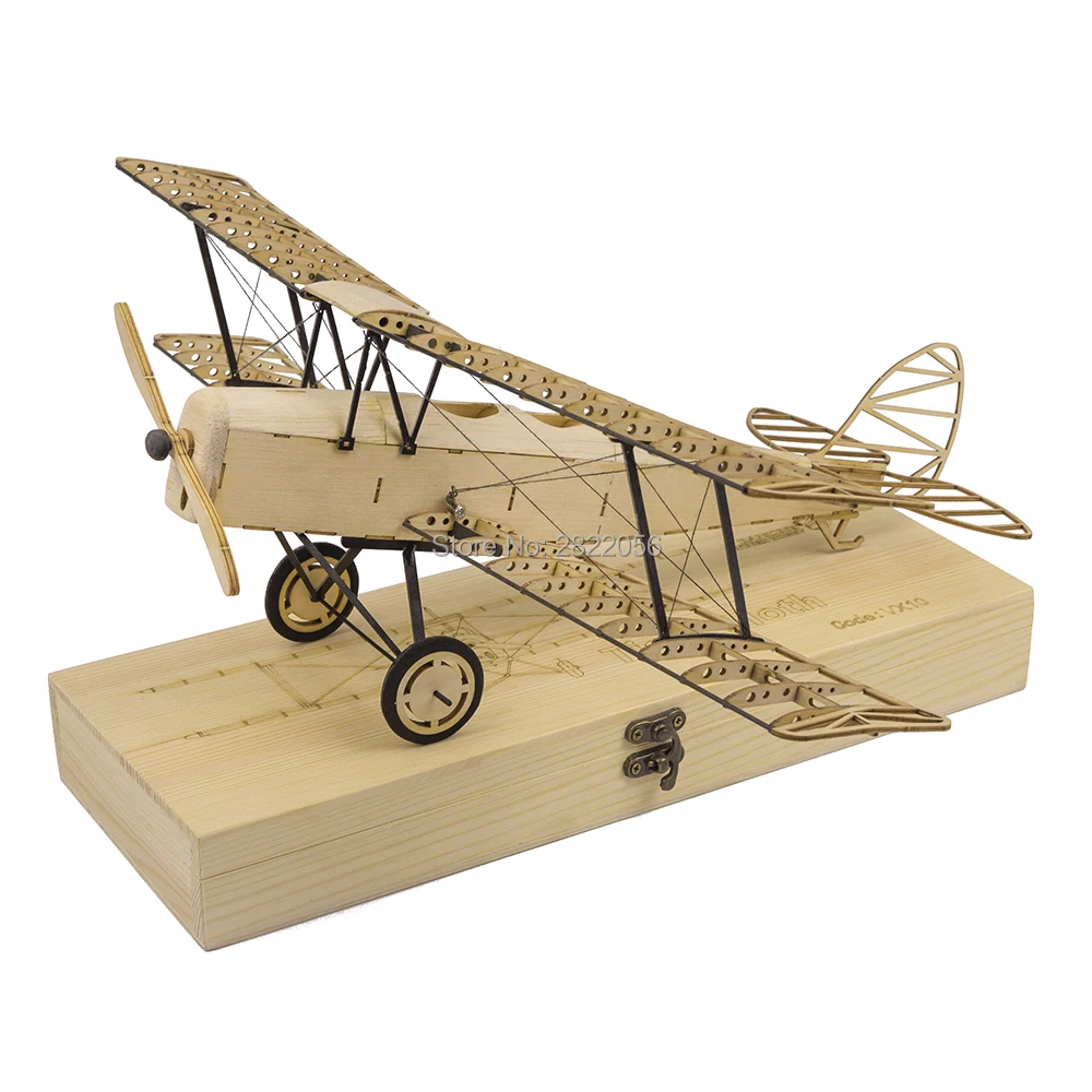 Artigianato fai-da-te, Kit di costruzione in legno, giocattoli da costruzione, regalo di natale, 1:18 X10 De Havilland Tiger falena modelli statici