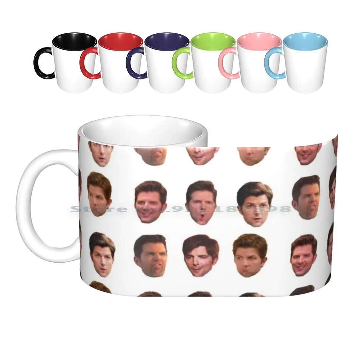 Ben Wyatt , Human Disaster Sticker Set Ceramic Mugs Coffee Cups Milk Tea Mug Ben Wyatt Parks And Rec Parks And Recreation Tv Tv