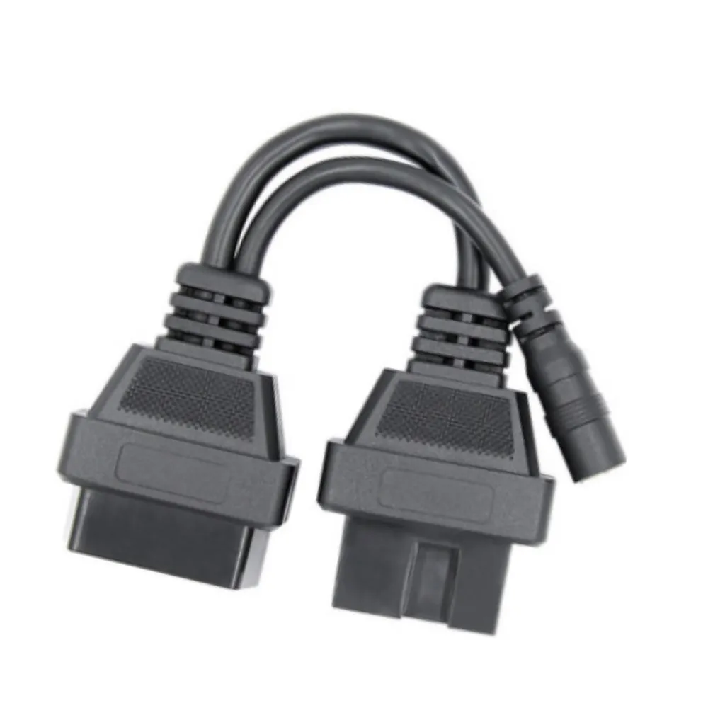 รถสำหรับ Mitsubishi 12 Pin ถึง16 Pin OBD 2 Extension Diagnostic Tool Adapter Connector Cable