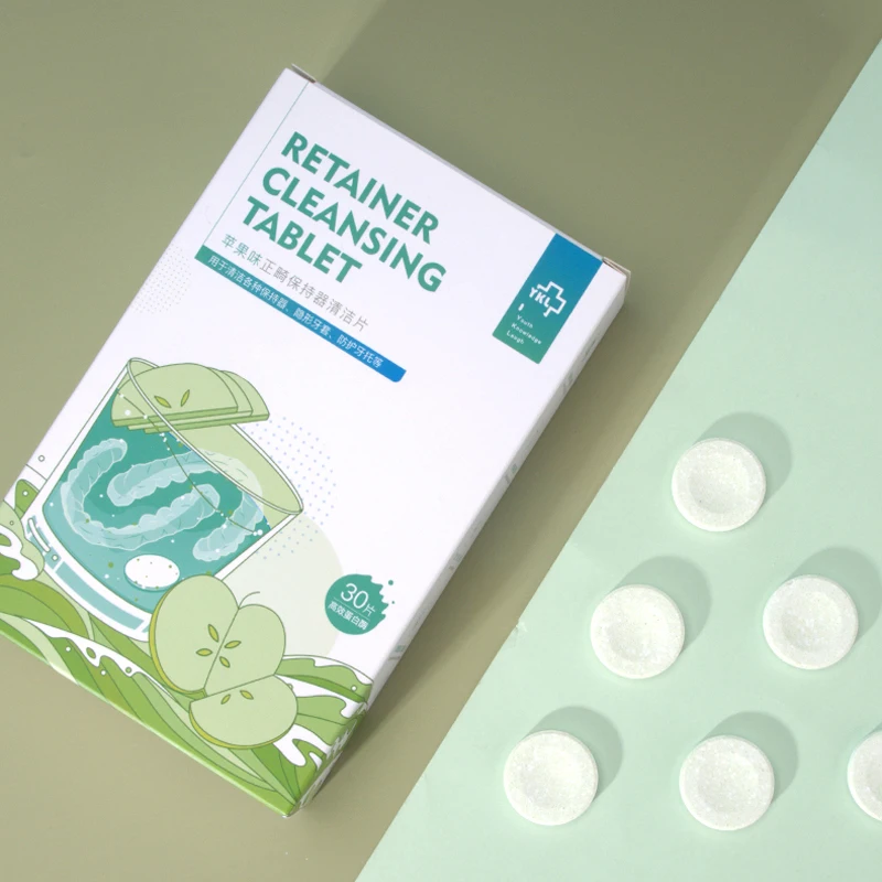 Y-Kelin Denture Retainer Cleansing Tablets for Cleaner Retainers and Dental Appliances Removes Bad Odors Discoloration Stains