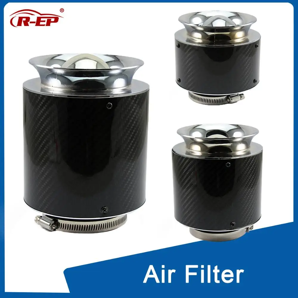 R-EP Air Filter Car Universal High Flow 76mm/3inch Cleaner High Performance for Cold Air Intake Carbon Cover Sports Air Filter