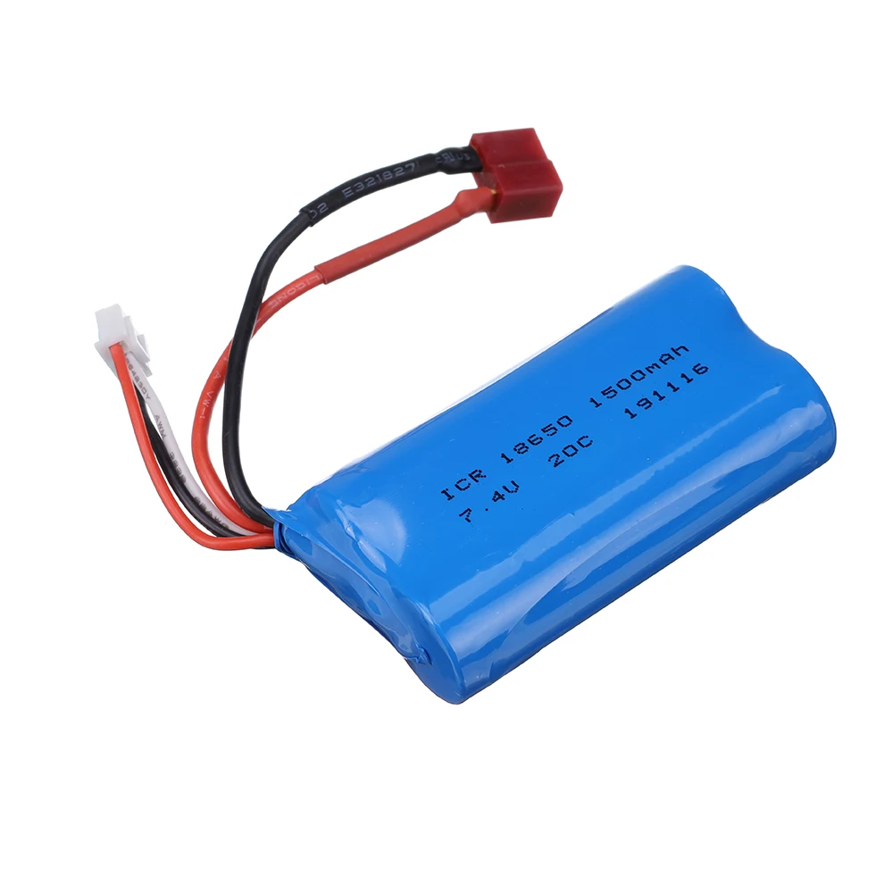 2S 7.4 V 1500 mAh bateria Lipo 12423 12428 dla Wltoys 144001 12401 12402 12402A gąsienicowe akumulator samochodowy 1500 mah 7.4 V 18650 baterii