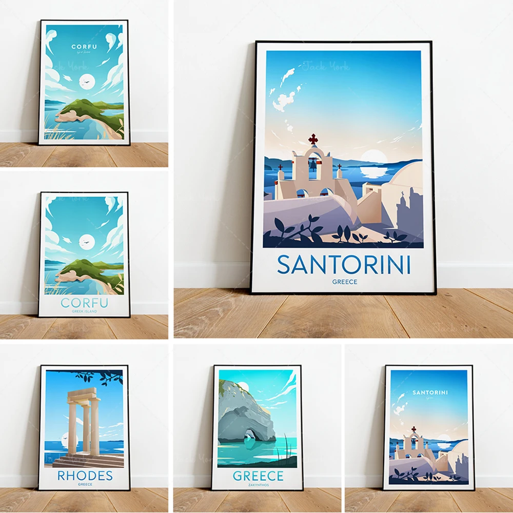 Maldives travel prints, modern travel poster murals, home decoration