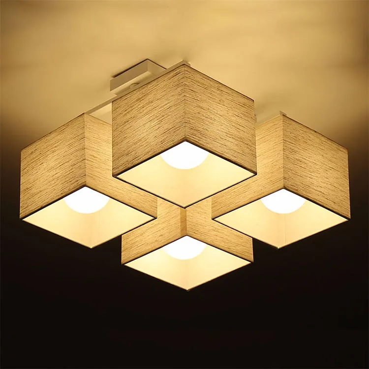 

Fabric Art Cloth LED Ceiling Lights Nordic LED Ceiling Lamps Modern Living Room Lamp Bedroom Lighting