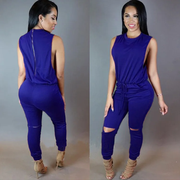 Hollow sexy jumpsuit Women's jumpsuit combinaison femme