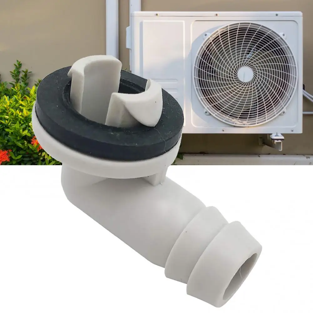 80%HOTPlastic Air Conditioner AC Drain Hose Connector Elbow Fitting with Rubber Ring