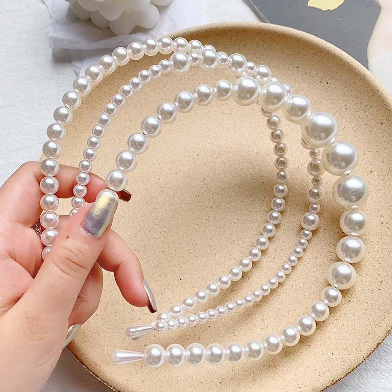 Metal Hairbands For Women Hair Accessories Designer Band Hoops Bow Wedding Pearl Headband Metal Bridal Headwear Bands Clip