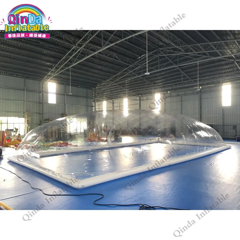 Outdoor Giant Transparent Inflatable Bubble Dome Tent For Pool, 9X4x3m Inflatable Pool Tent For Cover