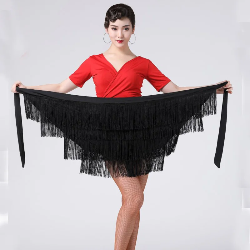 تنورة اللاتينية سيدة مهدب مثلث فستان رقص مثير تنورة واحدة تنورة الكبار فستان رقص اللاتينية زي المرأة السوداء ممارسة تنورة