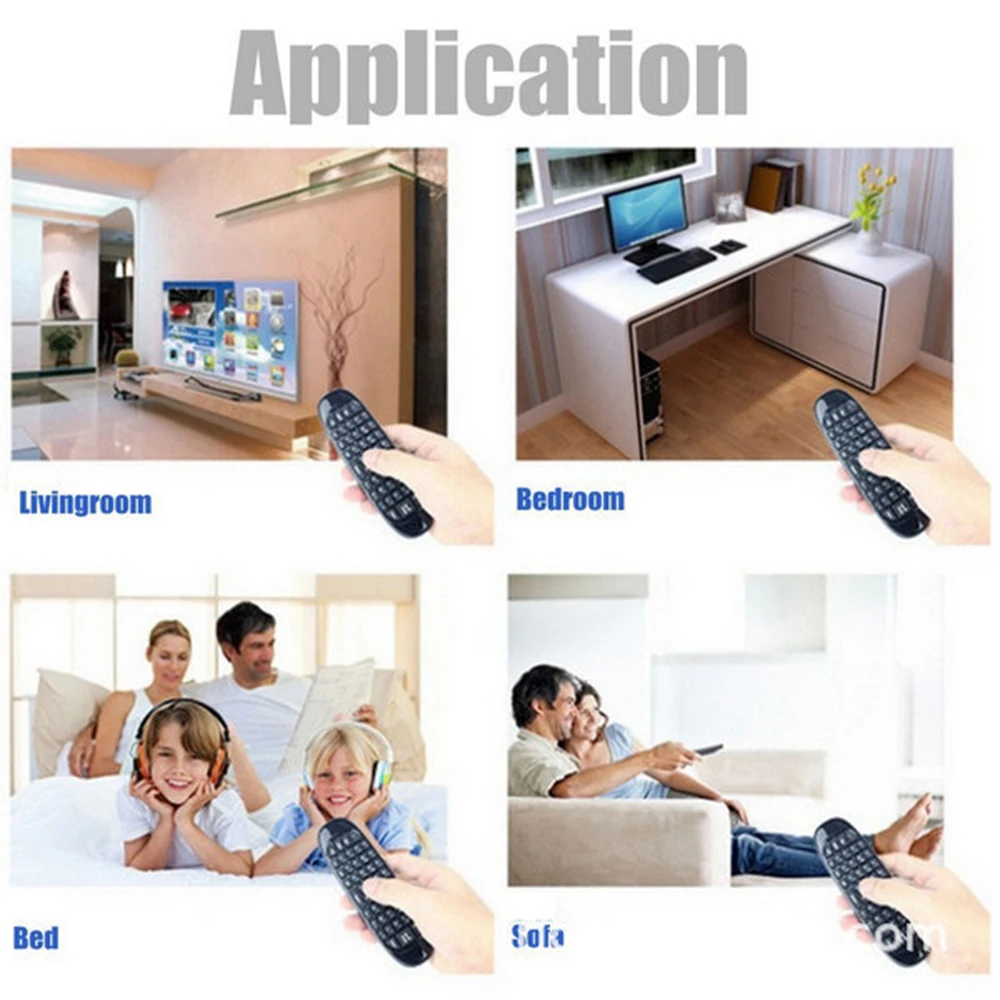 Fly Air Mouse Gyro Sensor English Keyboard Wireless 2.4G RF Keyboard Remote Control For Gaming Android Smart TV Box Projector