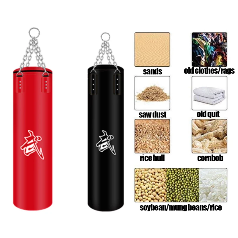 Sac de frappe africain en cuir PU pour adultes et enfants, sac de kickboxing, entraînement de fitness, Muay Thai, karaté, entraînement lourd,