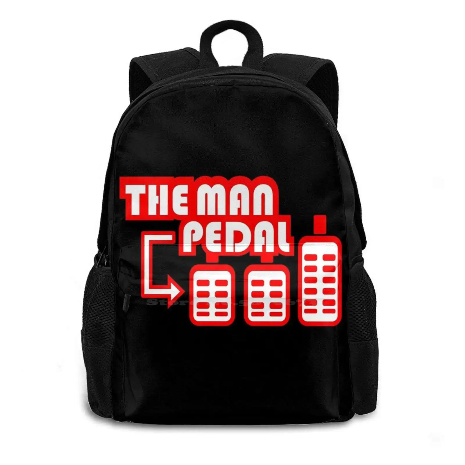 The Man Pedal ( 6 ) Rucksack Knapsack Storage Bag Backpack Man Pedal Use Real Three Pedals Drift Drag Rally Sign Logo Fun Cool