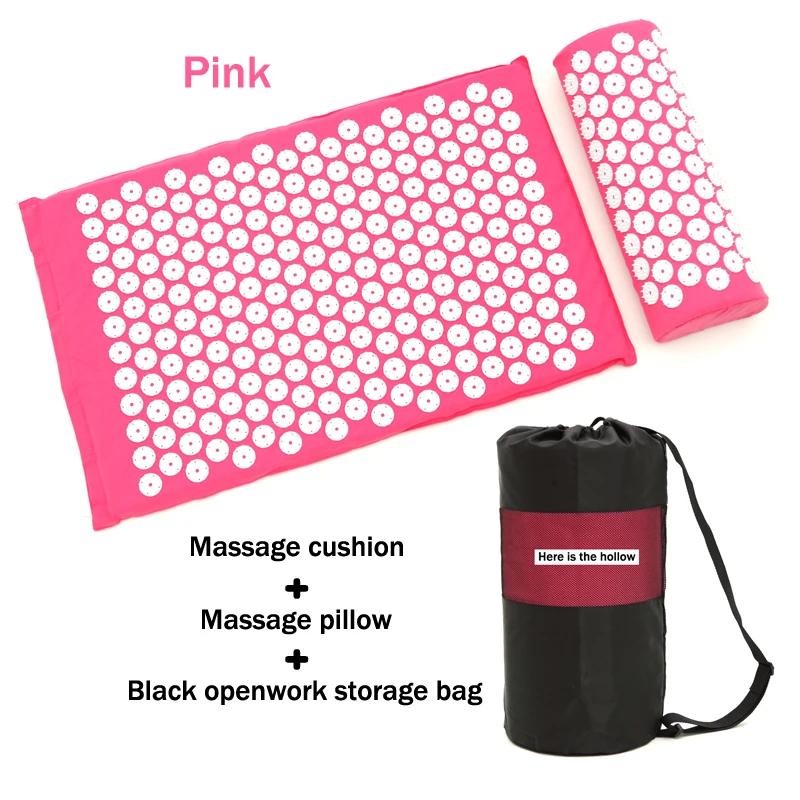 

Acupuncture Massager Cushion&Pillow Acupressure Relieve Back Body Pain Spike Mat Back Massager Neck Massager Yoga Mat And Pillow