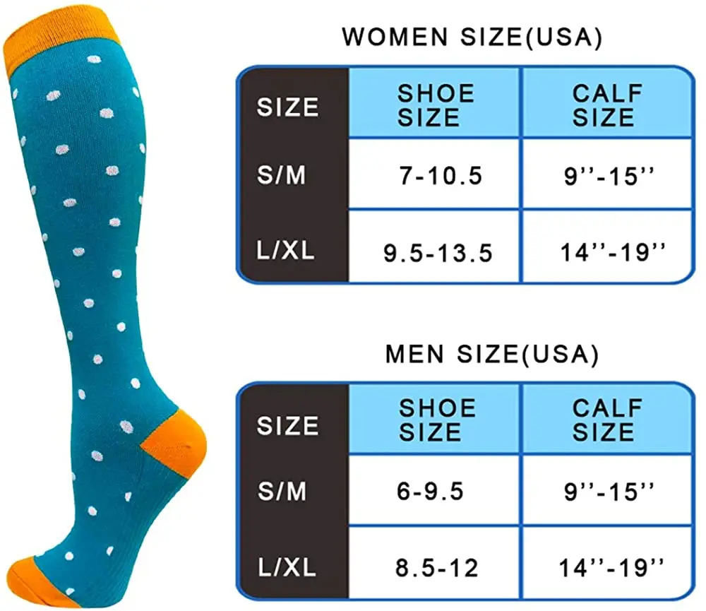 Compression Socks 20-30 mmgh Best for Varicose Veins Athletic Medical Nurse Running Flight Travels Stocking Men Women