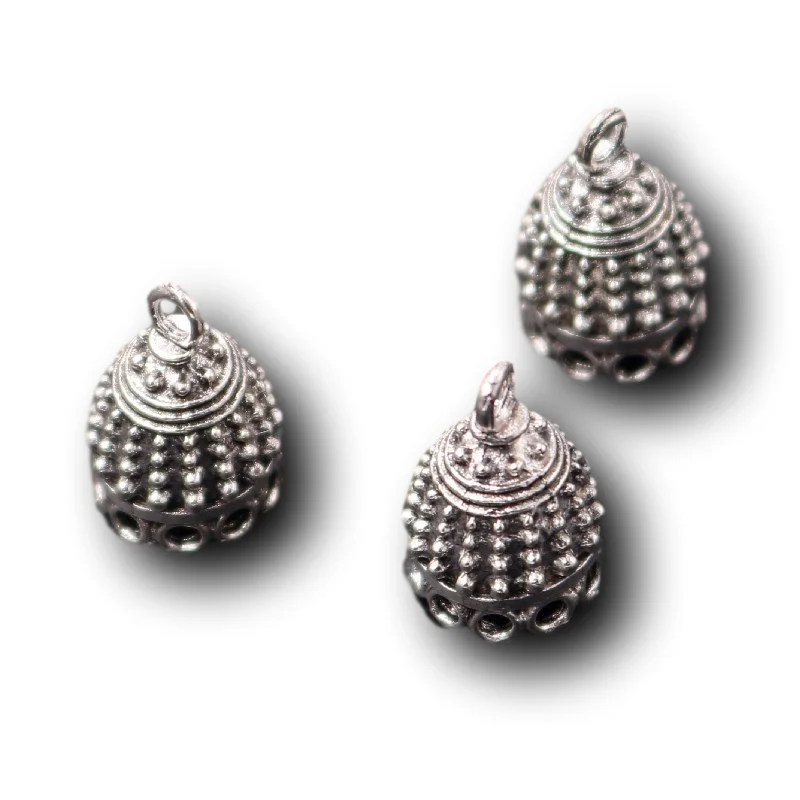 10 قطعة الفضة مطلي ثلاثية الأبعاد بورما بوذا معبد موصلات أقراط سوار شرابة قبعة لوازم Charms بها بنفسك السحر لصنع المجوهرات الحرف #2