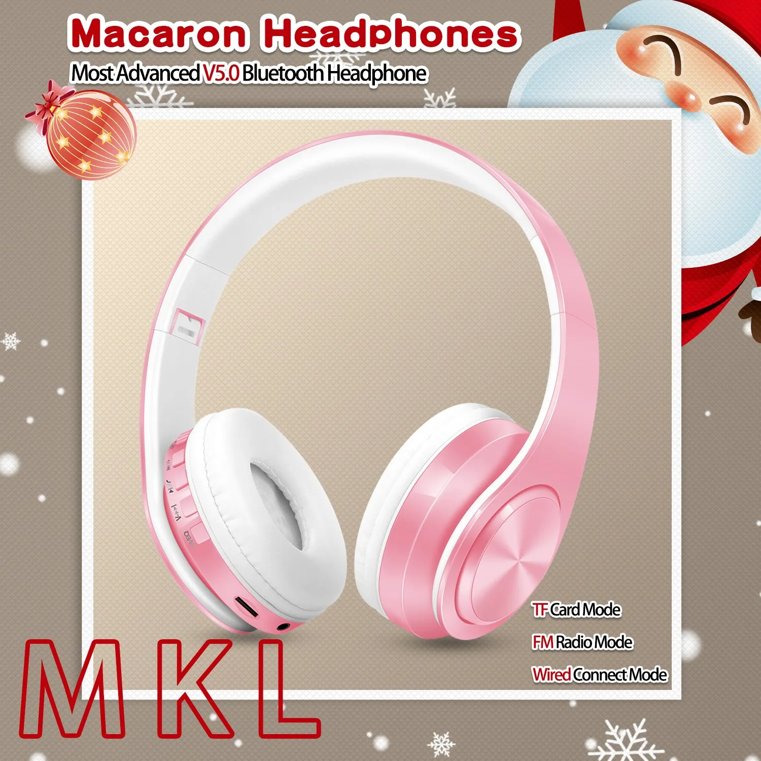 Brand New Fashionable Macaron Bluetooth Headphone Music Audio Earphone Stereo Foldable Handsfree Headset TF Card With Microphone