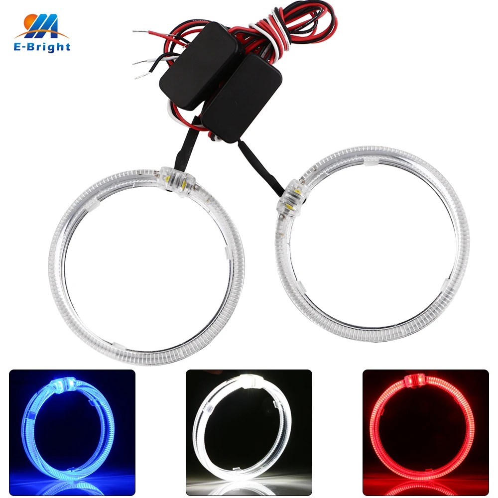 

1Pair Car Angel Eyes 80MM 85MM 95MM Auto Halo Rings 9-30V Headlight Driving Lamps With Driver APP White Yellow