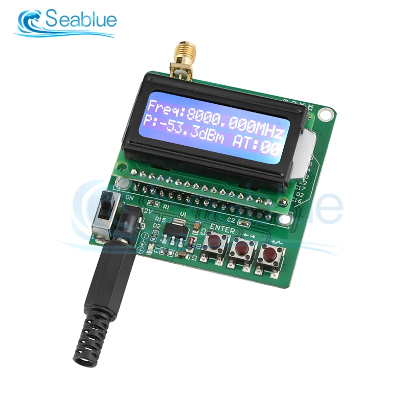 Watt Meter RF Power Meter Power Attenuation Set Digital Display Signal Strength Module 1M to 8G Digital Wattmeter -60 to -5dBm