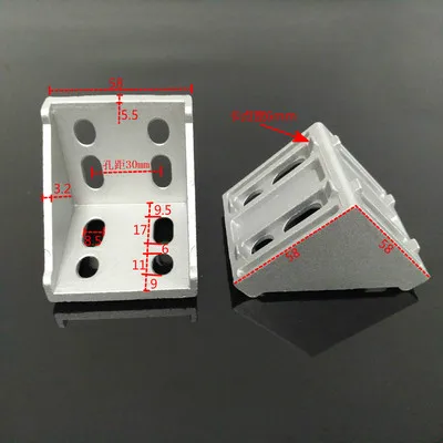 CNC DIY 6060 Corner Fitting 60x60 Home Decorative Angle Brackets Aluminum Profile Accessories connector Gusset Plate