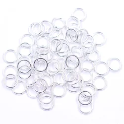 200Pcs Round Soldered Closed Jump Rings Silver Plated Metal DIY 10mm