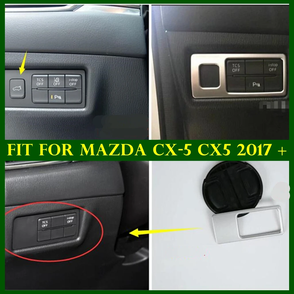 

Headlights Lamps Lights Switch Button Control Decor Panel Cover Trim For Mazda CX-5 CX5 2017 - 2022 Matte Style Car Accessories