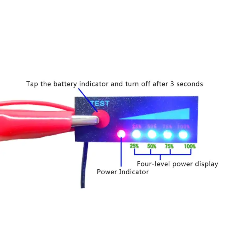 3.7V moc baterii litowej wskaźnik poziomu moduł dla Led wskaźnik napięcia miernik nowy