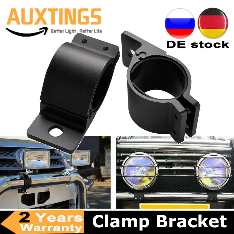 2X Bull Bar Roll Cage Mount Bracket Clamps Roof LED Light Bar Holder 49-54mm 66mm~71mm 76mm~81mm