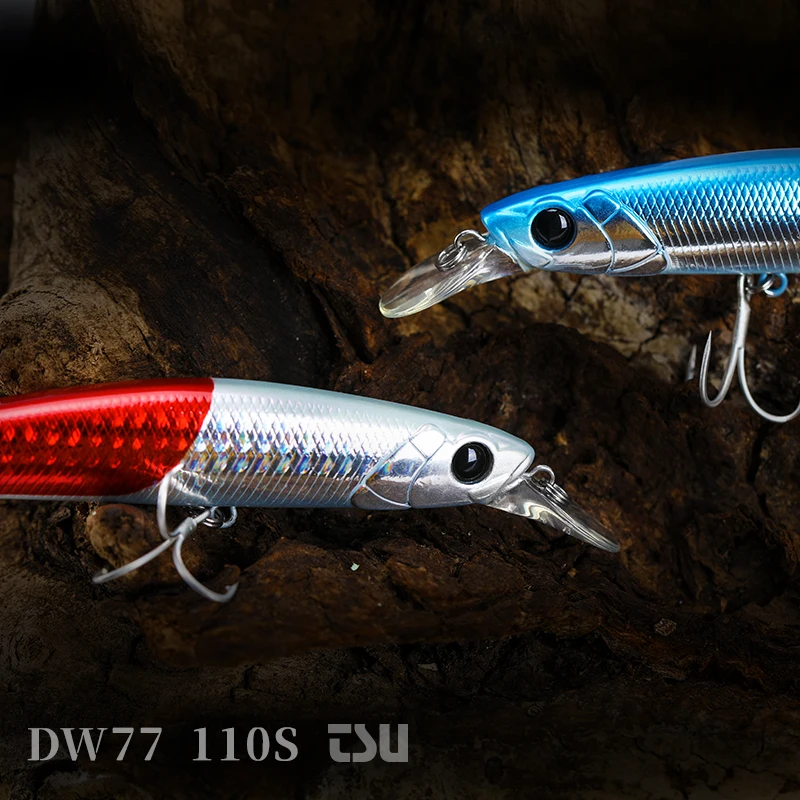 Señuelo Tsurinoya Intruder 110S Sinking Minnow Jerkbait trucha lucio lubina - imagen 5