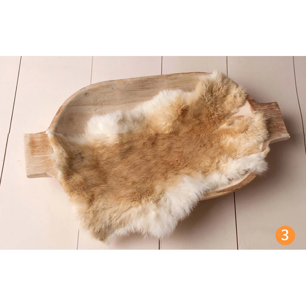 Rabbit Fur Babies Baby Girl Birth Newborn Photography Props Decorate Carpet Mat Infant Studio Photo Shoot Background Blankets