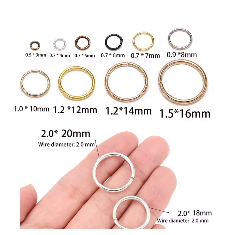 50-200pcs/lot 3-20 mm Jump Rings Split Rings Connectors For Diy Jewelry Finding Making Accessories Wholesale Supplies - Image 2