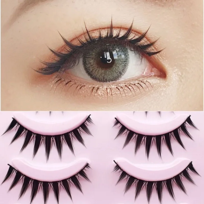 5 Pairs Eyelashes Cos Dance Performance Eyelash Handmade Acrylic Cross Eyelash Female Japanese 3D Natural Lashes Makeup Tools